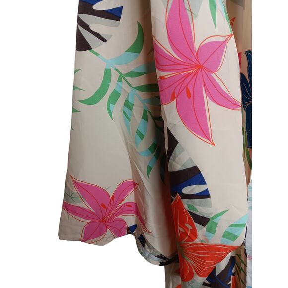 Easel 1X Kimono Duster Longline Floral Print Open Front Lightweight Cover - Picture 8 of 12